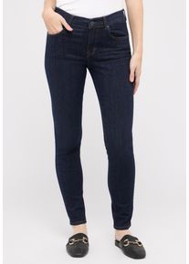 Slim-fit-Jeans Angels "SKINNY", Damen, Gr. 40, L&auml;nge 30, blau (schwarz indigo), Denim/Jeans, Obermaterial: 91% Baumwolle, 6% Polyester, 3% Elasthan, slim fit, Jeans Slim-fit-Jeans