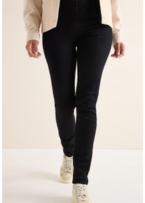 Slim-fit-Jeans Cecil "Style Vicky", Damen, Gr. 25, L&auml;nge 32, schwarz, Denim/Jeans, Obermaterial: 75% Baumwolle, 23% Polyester, 2% Elasthan. Futter: 52% Polyester, 48% Baumwolle, unifarben, slim fit lang, Jeans Slim-fit-Jeans, im Five-Pocket Style