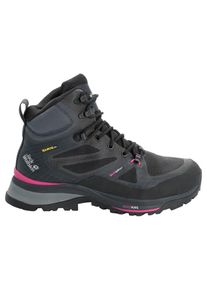 Trekkingschuh Jack Wolfskin "FORCE TREKKER TEXAPORE MID W", Damen, Gr. UK4-EU37, atmungsaktiv, Normalschaft, pink (schwarz, pink), Main Material Second Material 100% Polyamide Lining Sole 100% Rubber/ EVA, Schuhe Trekkingschuh