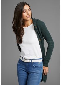 Lederg&uuml;rtel Laura Scott, Damen, Gr. 95, wei&szlig;, Rindsleder, unifarben mit Farbeinsatz, Basic, G&uuml;rtel Lederg&uuml;rtel, f&uuml;r Damen im feminin zeitlosem Design - NEW - bis Gr.135