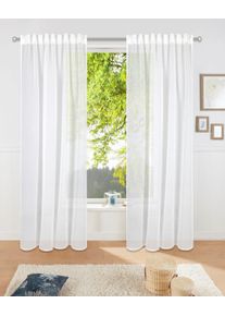 Gardine OTTO HOME "Dolly" Gr. 4, wei&szlig;, B:140cm H:245cm, Polyester, Gardinen, Gardine, gewebt, Polyester, Topseller
