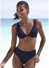 B&uuml;gel-Bikini ELBSAND, Damen, Gr. 38, Cup C, schwarz, Recycling-Polyamid, strukturiert, unifarben, Bikini-Sets B&uuml;gel-Bikini, aus trendiger Rippware