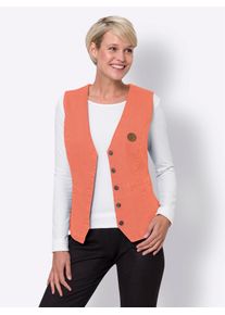 Jeansweste Classic Basics, Damen, Gr. 54, orange (papaya), 97% Baumwolle, 3% Elasthan, unifarben, Westen Jeansweste