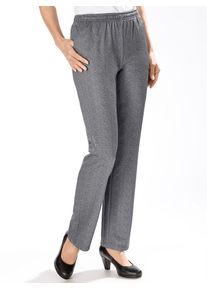 Jerseyhose Classic Basics, Damen, Gr. 195, Extrakurzgr&ouml;&szlig;en, grau (grau, gemustert), 100% Polyester, gemustert, lang, Hosen Jerseyhose