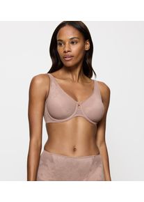 Minimizer-BH Triumph "Wild Rose Sensation", Damen, Gr. 75, Cup E, braun (chocolate mousse), Spitze, Obermaterial: 82% Polyamid, 18% Elasthan, BHs Minimizer-BH, verkleinert die Brust optisch um eine Cup-Gr&ouml;&szlig;e