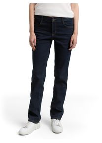 Straight-Jeans Tom Tailor "LIVA", Damen, Gr. 32, L&auml;nge 34, blau (clean rinsed blau denim), Denim/Jeans, Obermaterial: 99% Baumwolle, 1% Elasthan. Futter: 100% Baumwolle, unifarben, straight fit kn&ouml;chellang, Jeans Straight-Jeans, im Five-Pocket Style