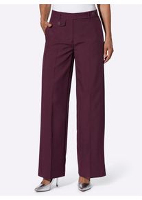 Webhose Classic Basics, Damen, Gr. 42, Normalgr&ouml;&szlig;en, rot (burgund), 100% Polyester, unifarben, Hosen Webhose