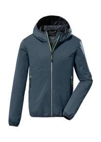 Funktionsjacke Killtec "KOS 167 BYS JCKT", Jungen, Gr. 128, blau (dunkelpetrol), Oberstoff: 100% Polyester, Jacken Funktionsjacke, Ultraleichte, wasserabweisende Kids-Jacke, packbar, reflektierend