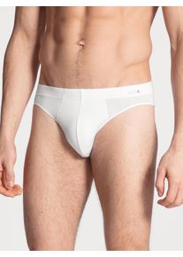 Slip Calida "Evolution", Herren, Gr. XL (56), wei&szlig;, Single Jersey, Obermaterial: 94% Baumwolle, 6% Elasthan, unifarben, normal, Unterhosen Slip, weich, ohne Eingriff, elastisch, Single Jersey-Qualit&auml;t