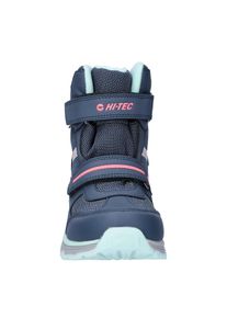 Wanderschuh Hi-Tec "Hi-Tec Stiefel Penguin Ez Wp Jrg", Kinder, Gr. 30, Normalschaft, blau, hellblau, wassermelonenrot, Textil: 61% + PU: 39% Fleece: 100%, Schuhe Wanderschuh