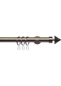 Gardinenstange Liedeco "CELKEGEL01SG1L" Gr. 2, braun (bronzefarben), L:160cm &Oslash;:25mm, Metall, Gardinenstangen, Gardinenstange, 1-l&auml;ufig im Fixma&szlig; &Oslash; 25 mm