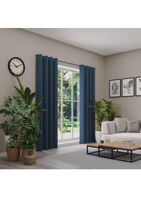 Neutex for you! Verdunkelungsvorhang NEUTEX FOR YOU "INSULA", blau, B:140cm H:120cm, Polyester, Gardinen, Verdunkelungsvorhang, Uni-Dimout f&uuml;r starke Verdunklung, nach Ma&szlig;