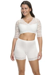 Dirndlbluse SuSa "Wiesn-Zauber", Damen, Gr. 46, wei&szlig;, Spitze, Obermaterial: 89% Polyamid, 11% Elasthan, bestickt, unifarben, eng bauchfrei, V-Ausschnitt, &Auml;rmel ohne &Auml;rmelschlitz Spitze, Blusen Dirndlbluse, florale Spitze, halbarm, elastisch, V-Ausschnitt, feminin, Topseller