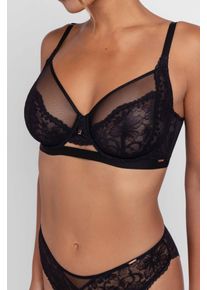 B&uuml;gel-BH Dorina "Jemma", Damen, Gr. 85, Cup E, schwarz, Obermaterial: 66% Polyamid, 22% Polyester, 12% Elasthan, BHs B&uuml;gel-BH, feminin, nicht gef&uuml;ttert, elastisch, florale Spitze