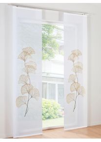 Schiebegardine HEINE HOME Gr. 1, beige (sand, wei&szlig;), B:57cm H:145cm, Polyester, Gardinen, Schiebegardine