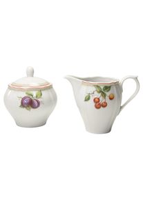 Milch- und Zuckerset Creatable "Flora Orchard", bunt (wei&szlig;, bunt), 2 Stk., Porzellan, Geschirr-Sets, Milch- und Zuckerset