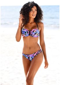 Bandeau-Bikini-Top Bench. "Pitch", Damen, Gr. 36, Cup C, bunt (schwarz, bedruckt), Microfaser, Polyamid, bedruckt, kontrastfarbene Details, Bikini-Oberteile Bandeau-Bikini-Top, mit farbenfrohem Druck