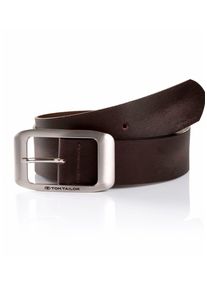 Lederg&uuml;rtel Tom Tailor "TTAMY", Damen, Gr. 105, braun (braun uni), Rindsleder, unifarben, G&uuml;rtel Lederg&uuml;rtel, 4 cm breiter Dameng&uuml;rtel, modisch vielseitig