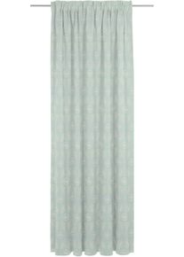 Vorhang Adam "Retro Floret" Gr. 2, blau (hellblau), B:142cm H:175cm, Jacquard, Baumwolle, Gardinen, Vorhang, aus 100% Bio-Baumwolle
