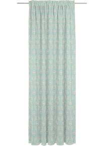 Vorhang Adam "Retro Floret" Gr. 3, blau (hellblau), B:142cm H:225cm, Jacquard, Baumwolle, Gardinen, Vorhang, aus 100% Bio-Baumwolle