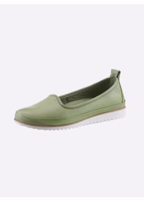 Slipper Andrea Conti, Damen, Gr. 41, gr&uuml;n (lindgr&uuml;n), Glattleder, Leder, Schuhe Slipper