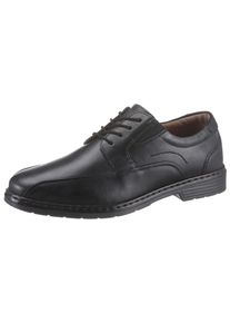 Schn&uuml;rschuh Josef Seibel "Alastair", Herren, Gr. 49, schwarz, Glattleder, unifarben, Schuhe Schn&uuml;rschuh, mit feinen Ziern&auml;hten, Freizeitschuh, Halbschuh, Schn&uuml;rschuh
