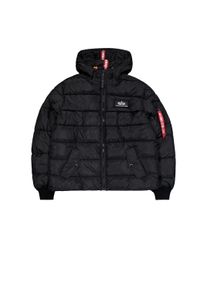 Winterjacke Alpha Industries "Hooded Puffer FD Jacket", Herren, Gr. M, schwarz, Obermaterial: 100% Polyester. Futter: 100% Polyester. F&uuml;llung: 100% Polyester, Jacken Winterjacke