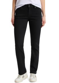 Regular-fit-Jeans Mustang "Julia", Damen, Gr. 32, L&auml;nge 30, schwarz (midnight schwarz), Denim/Jeans, Obermaterial: 65% Baumwolle, 31% Polyester, 4% Elasthan, unifarben, regular fit kn&ouml;chellang, Jeans Regular-fit-Jeans, im Five-Pocket Style
