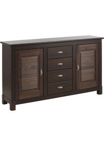 Sideboard OTTO HOME "Rauna", braun (dunkelbraun), B:150cm H:84cm T:37cm, Sideboards, Sideboard, Kommode, FSC-zertifiziertes Massivholz, Breite 150 cm