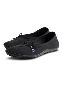 Barfu&szlig;schuh Leguano "LADY LOOP", Damen, Gr. 40, schwarz, Textil, Schuhe Barfu&szlig;schuh, Ballerina, Slipper, Bequemschuh mit s&uuml;&szlig;er Zierschleife