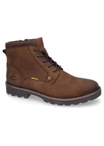 Schn&uuml;rboots Camel Active, Herren, Gr. 47, braun (cafe), Leder, Schuhe Schn&uuml;rboots, Winterboots, Stiefel mit gepolsterter Innensohle
