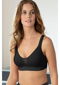 Soft-BH Nina von C. "COTTON SHAPE", Damen, Gr. 80, Cup C, schwarz, Obermaterial: 82% Baumwolle, 18% Elasthan, unifarben, BHs Soft-BH, ohne B&uuml;gel, pflegeleicht, weich, elastisch, bequem, Baumwollmix