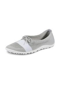 Barfu&szlig;schuh Leguano "STLYE PEAR", Damen, Gr. 42, grau (grau, wei&szlig;), Textil, Schuhe Barfu&szlig;schuh, Slipper, Freizeitschuh, Bequemschuh verst&auml;rkt das taktile Empfinden