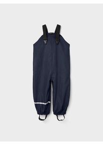 Regenhose name it "NKNDRY f&uuml;r M&auml;dchen mit reflektierenden Details", Jungen, Gr. 146, N-Gr, blau (schwarz sapphire), Web, Obermaterial: 100% Polyester, unifarben, Basic, regular fit kn&ouml;chellang, Hosen Regenhose, unifarben, basic, regular fit, Kunstfaser, Web