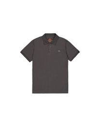 Poloshirt Alpha Industries "X-Fit Polo", Herren, Gr. L, grau (vintage grau), Obermaterial: 95% Baumwolle, 5% Elastan, Shirts Poloshirt