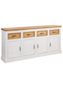 Sideboard OTTO HOME "Selma", wei&szlig; (wei&szlig;, beize), B:192cm H:87cm T:38cm, Sideboards, Sideboard, Kommode mit 4 T&uuml;ren und 4 Schubk&auml;sten