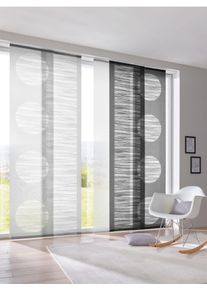 Schiebegardine HEINE HOME Gr. 3, grau (anthrazit), B:60cm H:225cm, Polyester, Gardinen, Schiebegardine