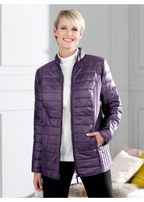 Steppjacke Classic Basics, Damen, Gr. 56, lila, 100% Polyester, unifarben, figurumspielend, Jacken Steppjacke