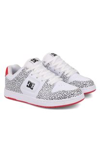 Sneaker DC Shoes "Manteca 4", Damen, Gr. 7(38), wei&szlig; (wei&szlig;, schwarz, hotpink), Obermaterial:53.02% Leder, 46.98% Synthetikmaterial;, Schuhe Sneaker