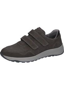 Waldl&auml;ufer Klettschuh WALDL&Auml;UFER "K-JOHN", Herren, Gr. 11,5 (46,5), grau, Nappaleder, Nubukleder, Schuhe Klettschuh, Komfortschuh, Bequemschuh, Halbschuh in extra bequemer Weite K