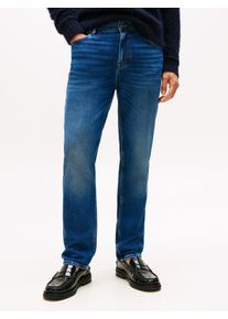 Straight-Jeans Tommy Hilfiger "DENTON Slim Straight Fit", Herren, Gr. 38, L&auml;nge 34, james blau, Denim/Jeans, Obermaterial: 99% Baumwolle, 1% Elasthan, straight fit lang, Jeans Straight-Jeans