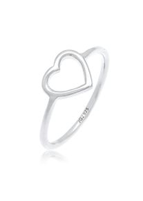 Silberring Elli "Ring Herz Liebe Romantik Zart Filigran 925 Silber" Gr. 54, silber, Fingerringe, Damen, 54, Silber 925 (Sterlingsilber), Silberring