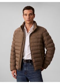 Steppjacke Calvin Klein Jeans "LS NYLN MD WT HDD F", Herren, Gr. M, braun (morel), Web, Obermaterial: 100% Polyamid, unifarben, regular fit h&uuml;ftlang, Rundhals, eingesetzt gerader Abschluss, Jacken Steppjacke, Regular fit mit Kapuze im Kragen