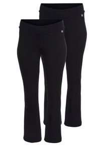 H.I.S. Leggings H.I.S, Damen, Gr. 44, N-Gr, schwarz, Single Jersey, Obermaterial: 95% Baumwolle, 5% Elasthan, unifarben, schmal lang, Hosen Leggings, Gro&szlig;e Gr&ouml;&szlig;en, Topseller