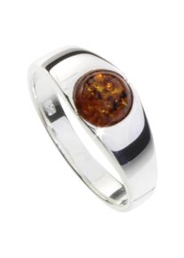 Fingerring OSTSEE-SCHMUCK "- Sina - Silber 925/000 - Bernstein" Gr. 60, silber (silber 925, silberfarben, wei&szlig;), Fingerringe, Damen, 60, Fingerring