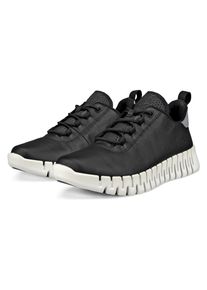 Slip-On Sneaker Ecco "GRUUV W", Damen, Gr. 39, schwarz, Leder, Schuhe Slip-On Sneaker, Freizeitschuh, Halbschuh, Slipper mit ergonomischer Fluidform Sohle