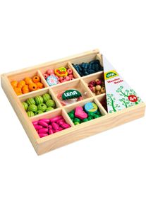 Kreativset LENA "Holzperlen Holzkassette, mittel", bunt, Kreativsets, Kinder, Holz, Kreativset