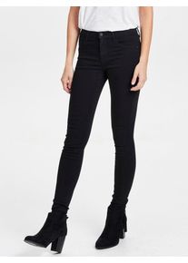 Skinny-fit-Jeans Only "ONLRAIN REG SKINNY DNM NOOS", Damen, Gr. S (36), L&auml;nge 32, schwarz (schwarz denim), Denim/Jeans, Obermaterial: 53% Viskose, 29% Baumwolle, 17% Polyester, 1% Elasthan, skinny fit, Jeans Skinny-fit-Jeans, im 5-Pocket-Design