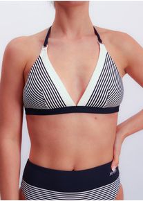 JOOP! Triangel-Bikini-Top JOOP "Stripes", Damen, Gr. 38, Cup C, blau (navy stripe), Obermaterial: 83% Polyamid, 17% Elasthan, gestreift, Bikini-Oberteile Triangel-Bikini-Top, Tr&auml;ger zum Binden, Streifen-Design