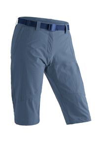 Caprihose Maier Sports "Kluane", Damen, Gr. 44, Normalgr&ouml;&szlig;en, blau (jeansblau), 90% Polyamid, 10% Elasthan, Hosen Caprihose, Damen Shorts, kurze Wanderhose, Outdoorhose mit 2 Taschen, Regular Fit